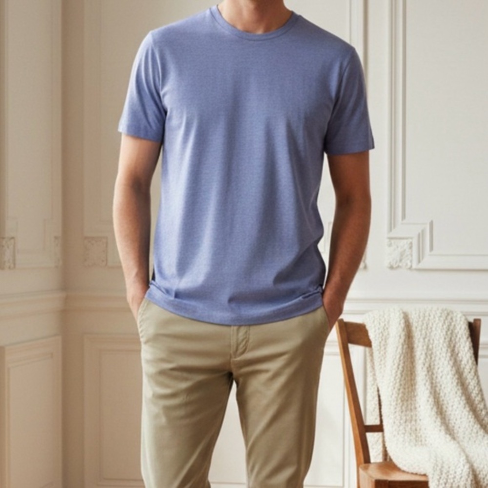 Allora Men’s Short Sleeve T Shirt Blue Medium EUC